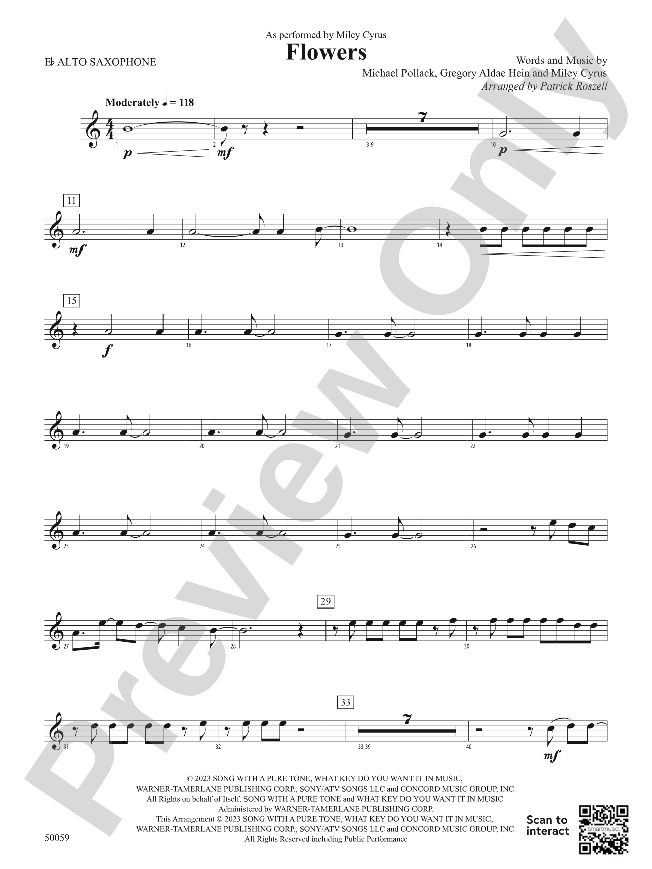 Flowers: E-flat Alto Saxophone