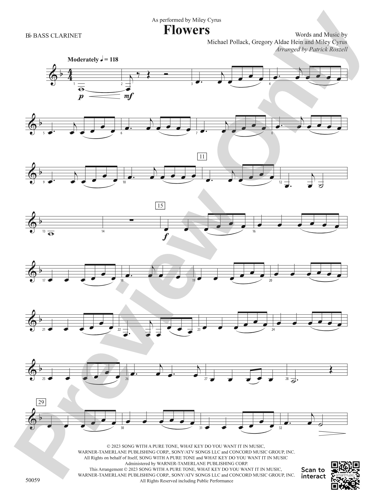 Flowers: B-flat Bass Clarinet