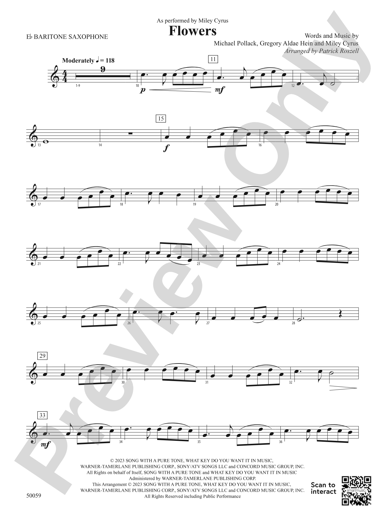 Flowers: E-flat Baritone Saxophone