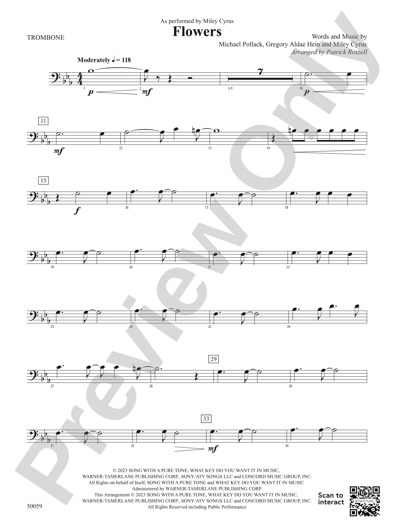 Flowers: 1st Trombone