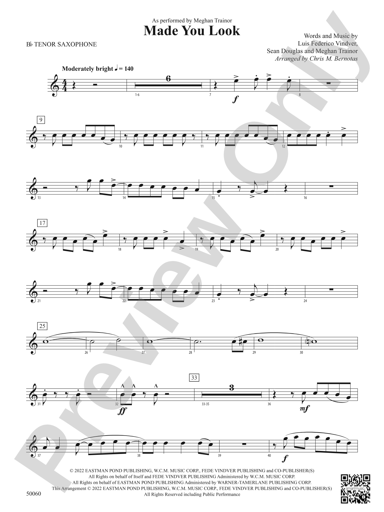Made You Look: B-flat Tenor Saxophone