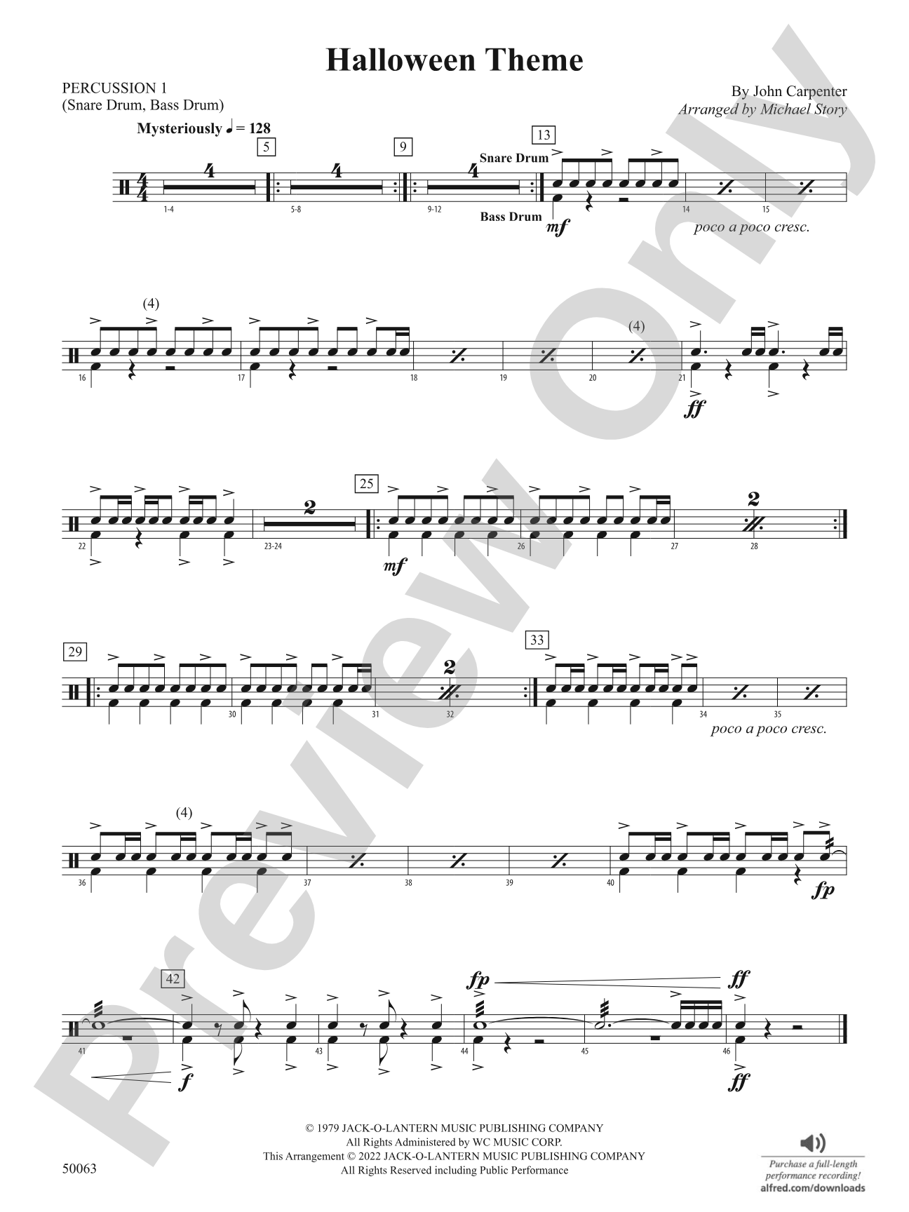 Halloween Theme: 1st Percussion