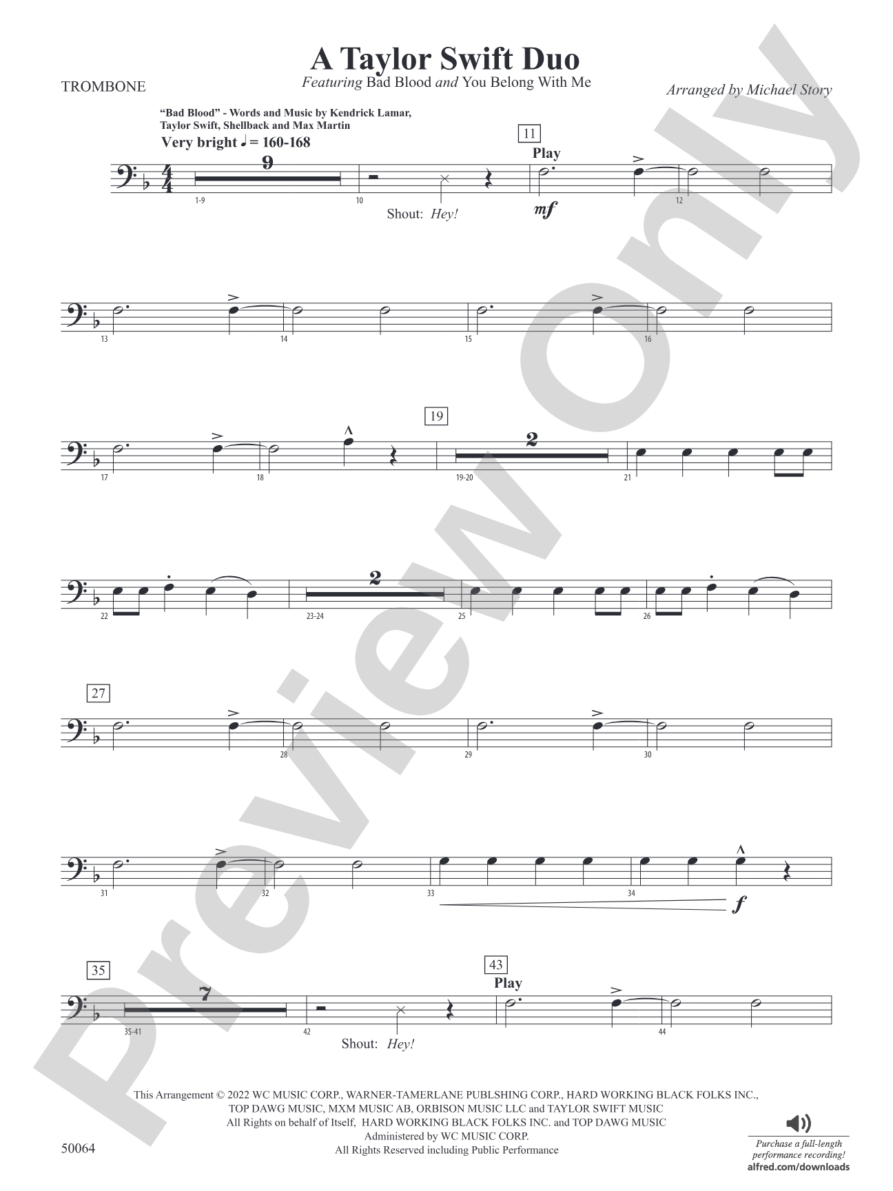 A Taylor Swift Duo: 1st Trombone