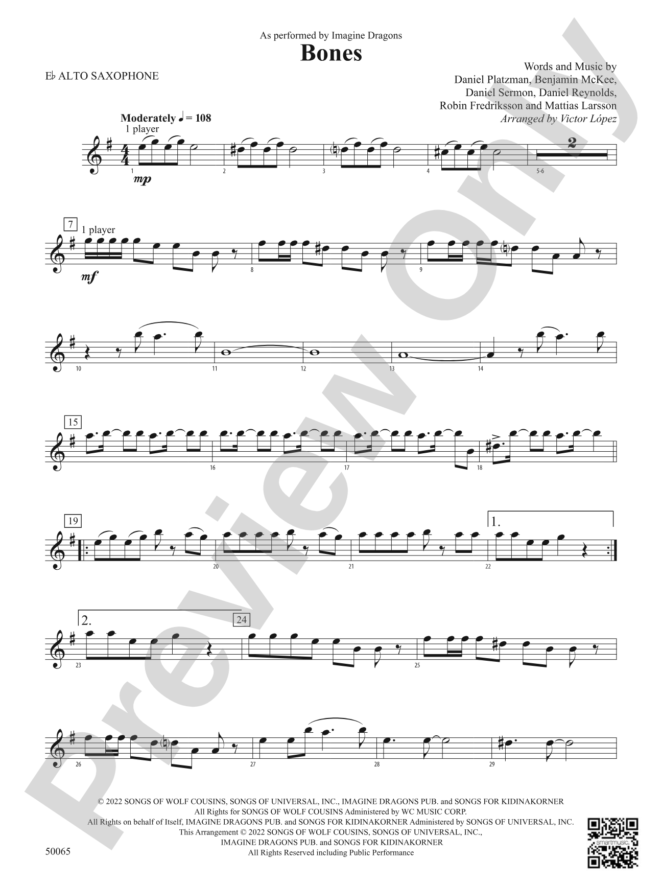 Bones: E-flat Alto Saxophone