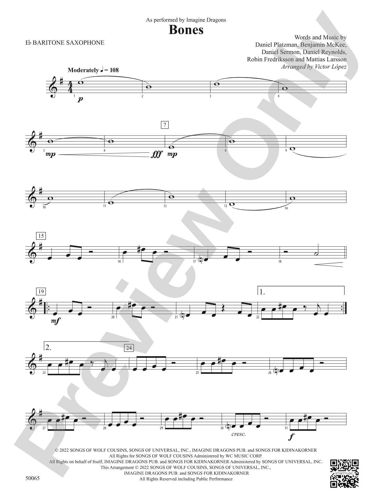 Bones: E-flat Baritone Saxophone