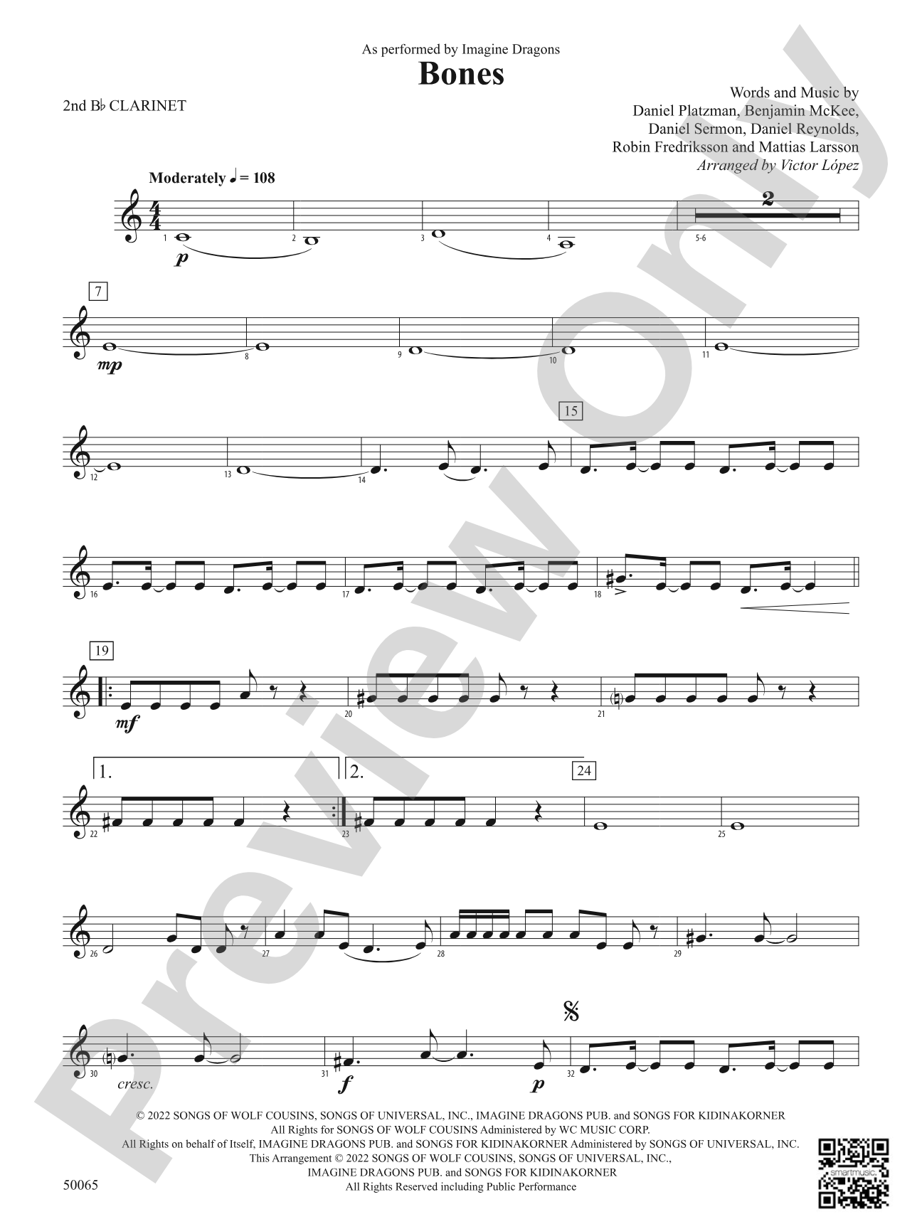 Bones: 2nd B-flat Clarinet
