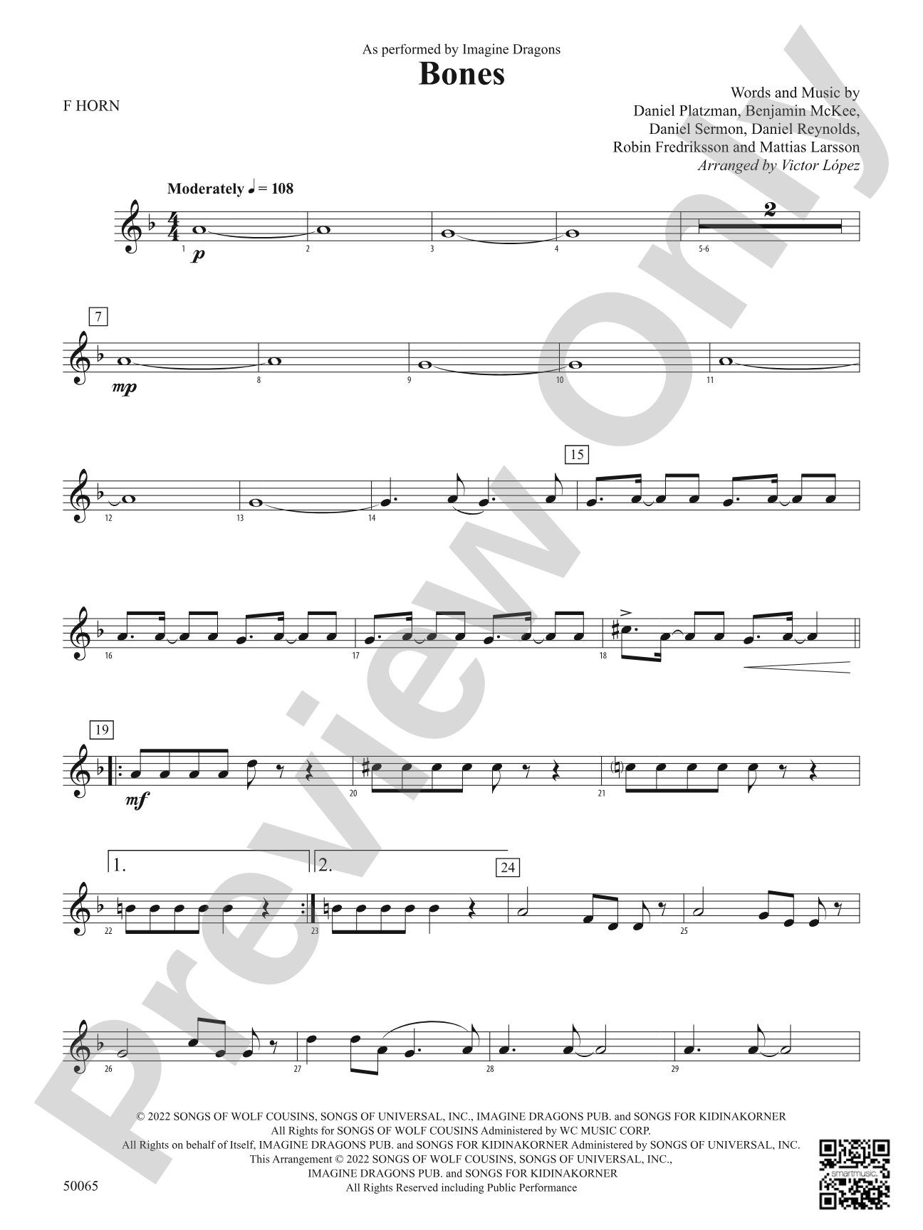Bones: 1st F Horn