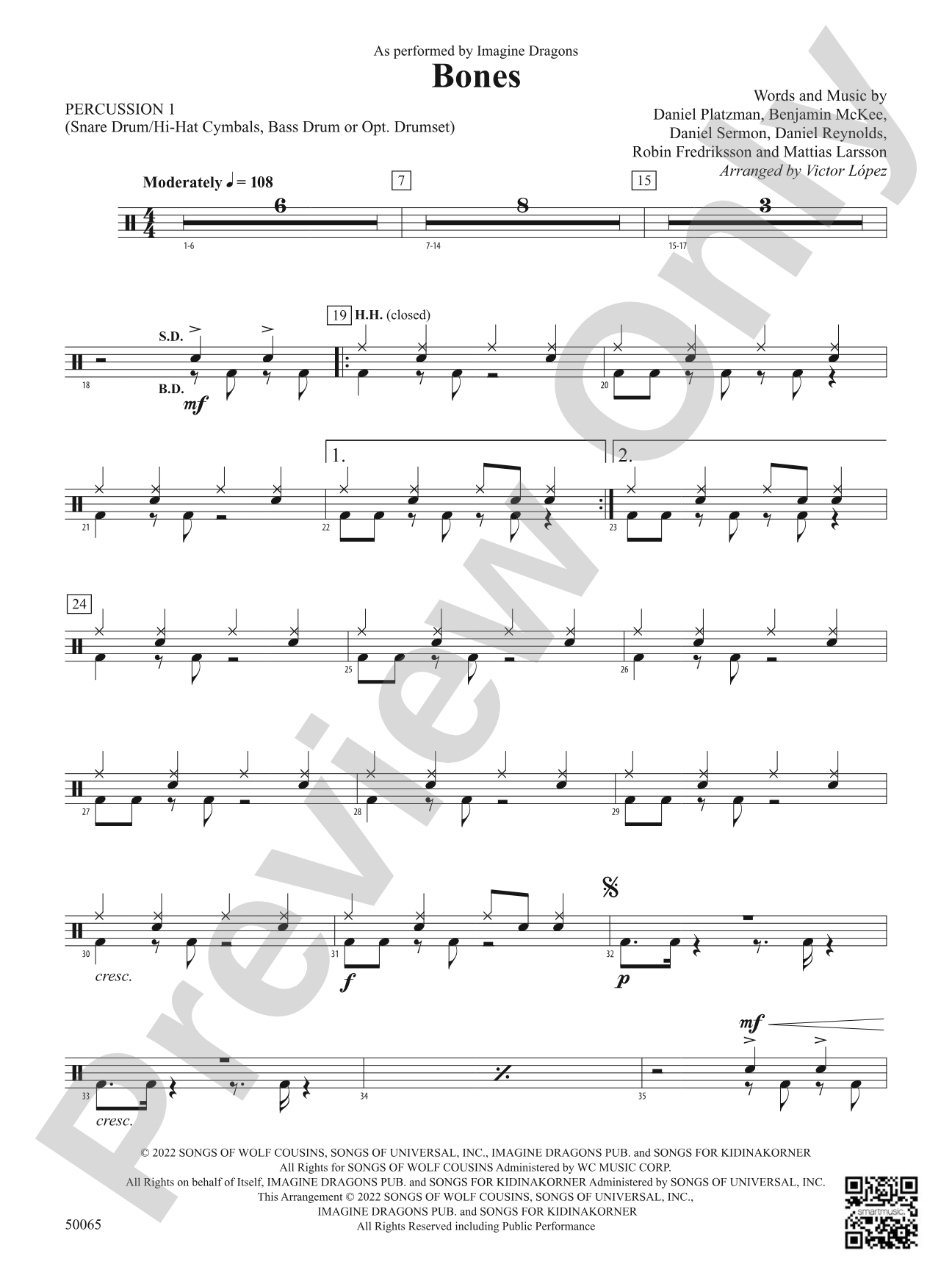 Bones: 1st Percussion