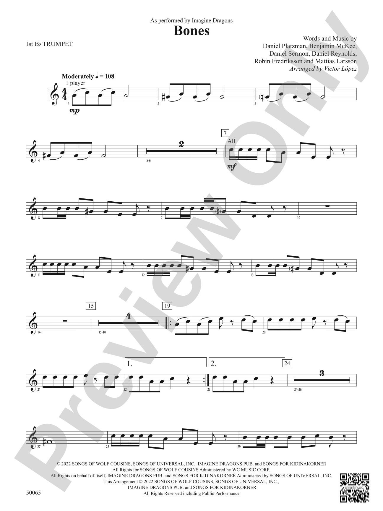 Bones: 1st B-flat Trumpet
