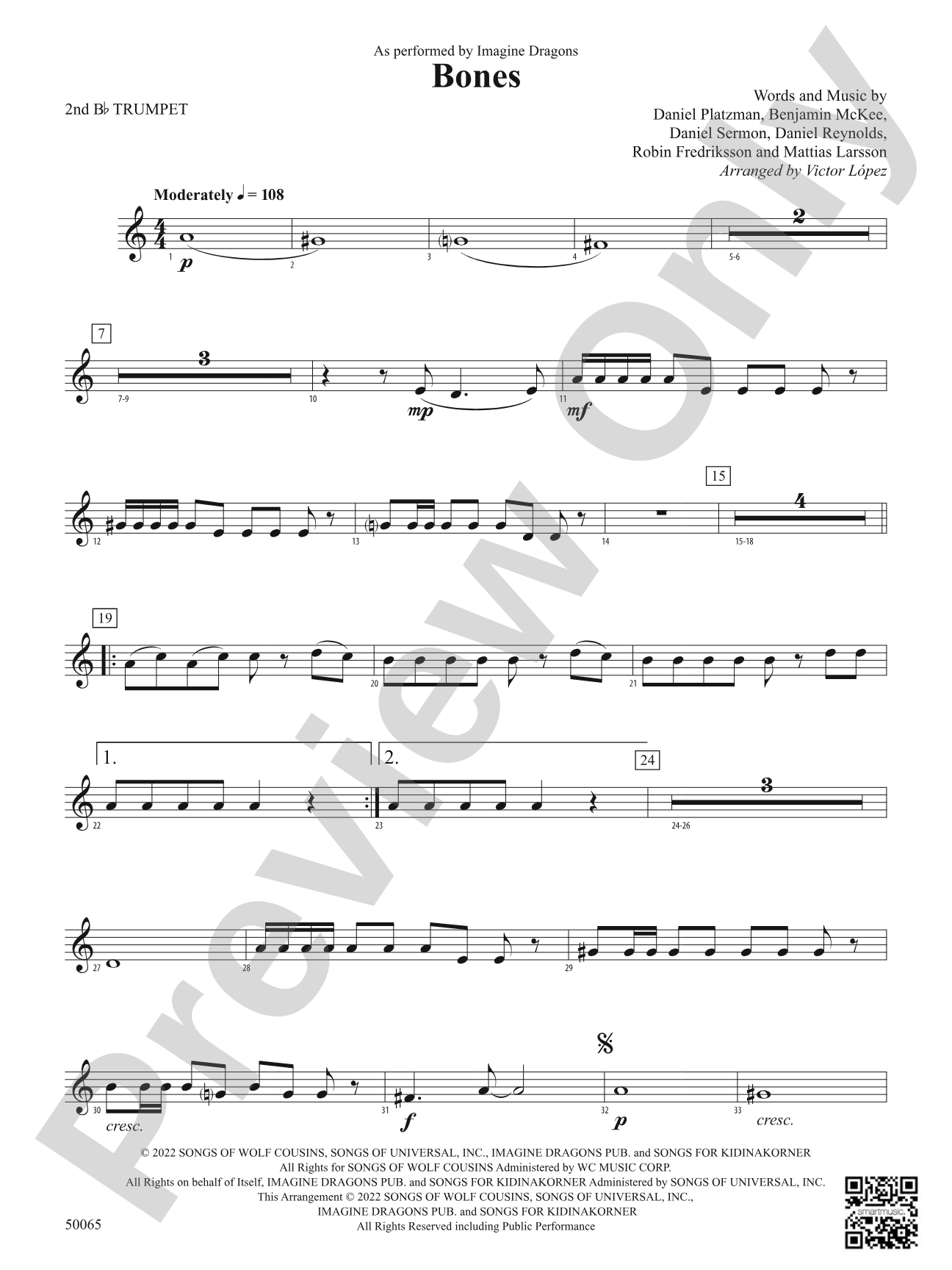 Bones: 2nd B-flat Trumpet