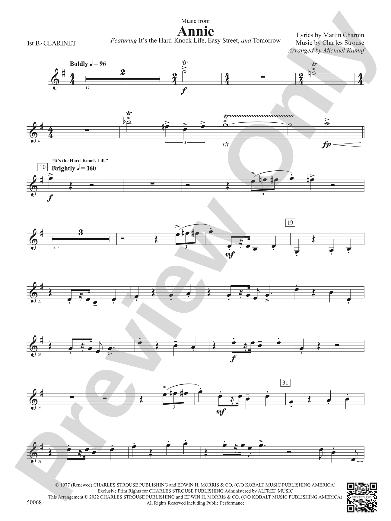 Annie: 1st B-flat Clarinet