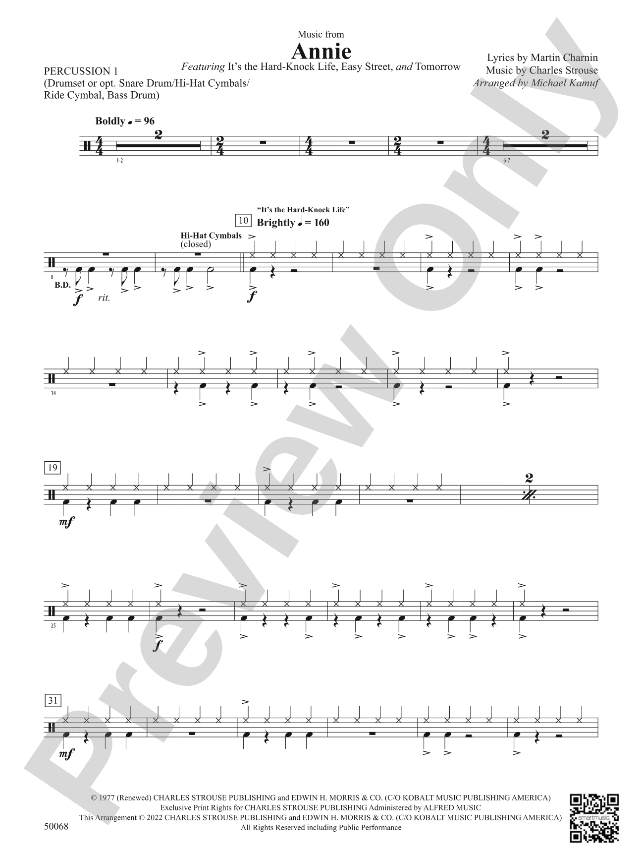 Annie: 1st Percussion