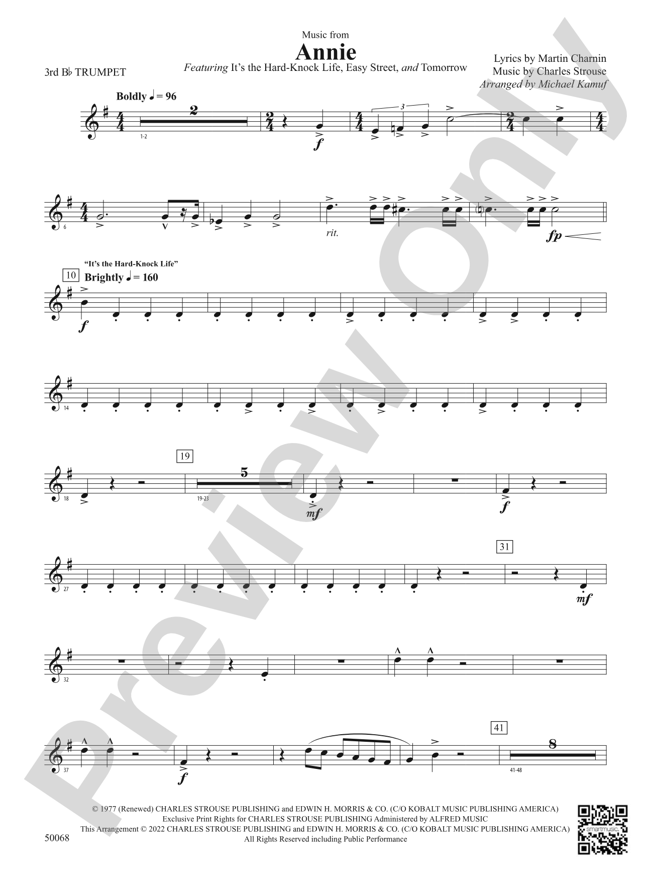 Annie: 3rd B-flat Trumpet