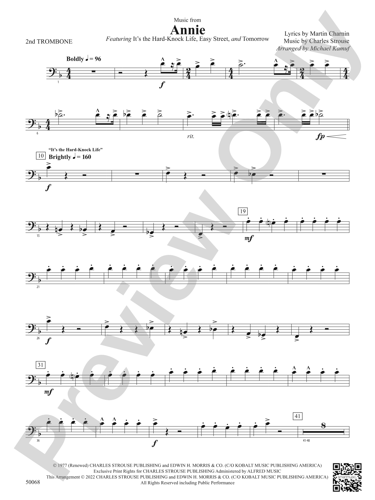 Annie: 2nd Trombone