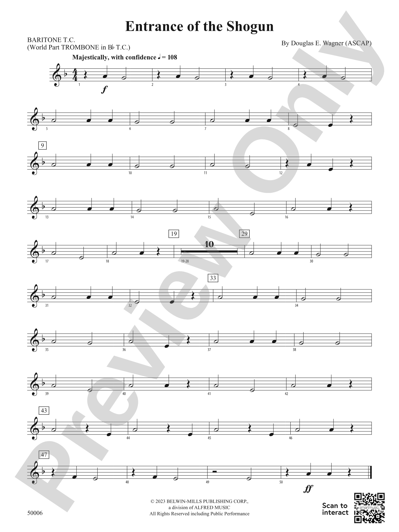 Entrance of the Shogun: Baritone T.C.
