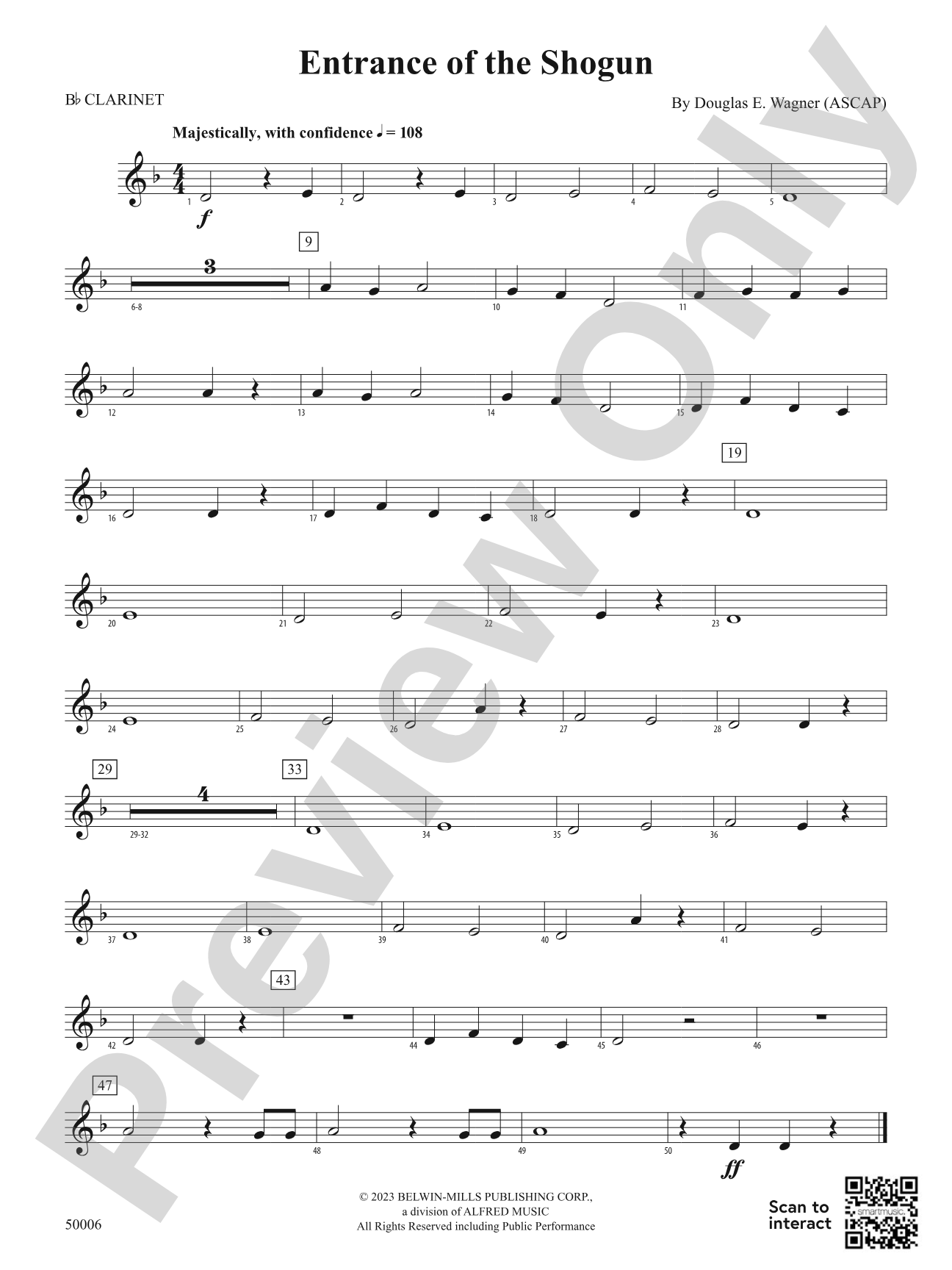 Entrance of the Shogun: 1st B-flat Clarinet