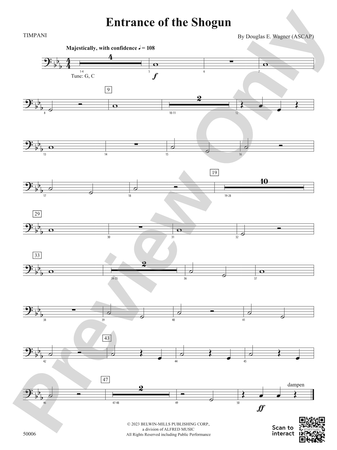 Entrance of the Shogun: Timpani