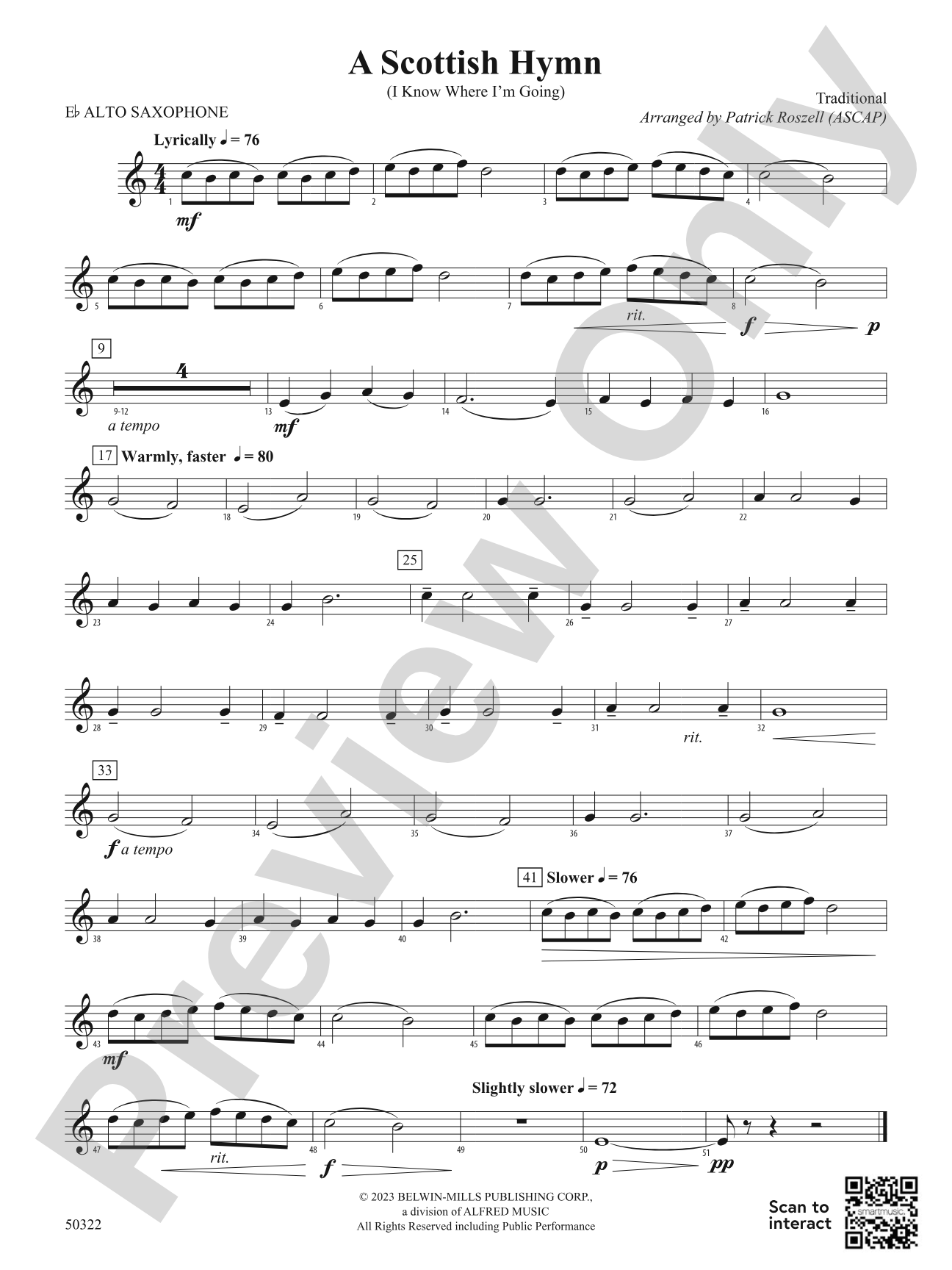 A Scottish Hymn: E-flat Alto Saxophone