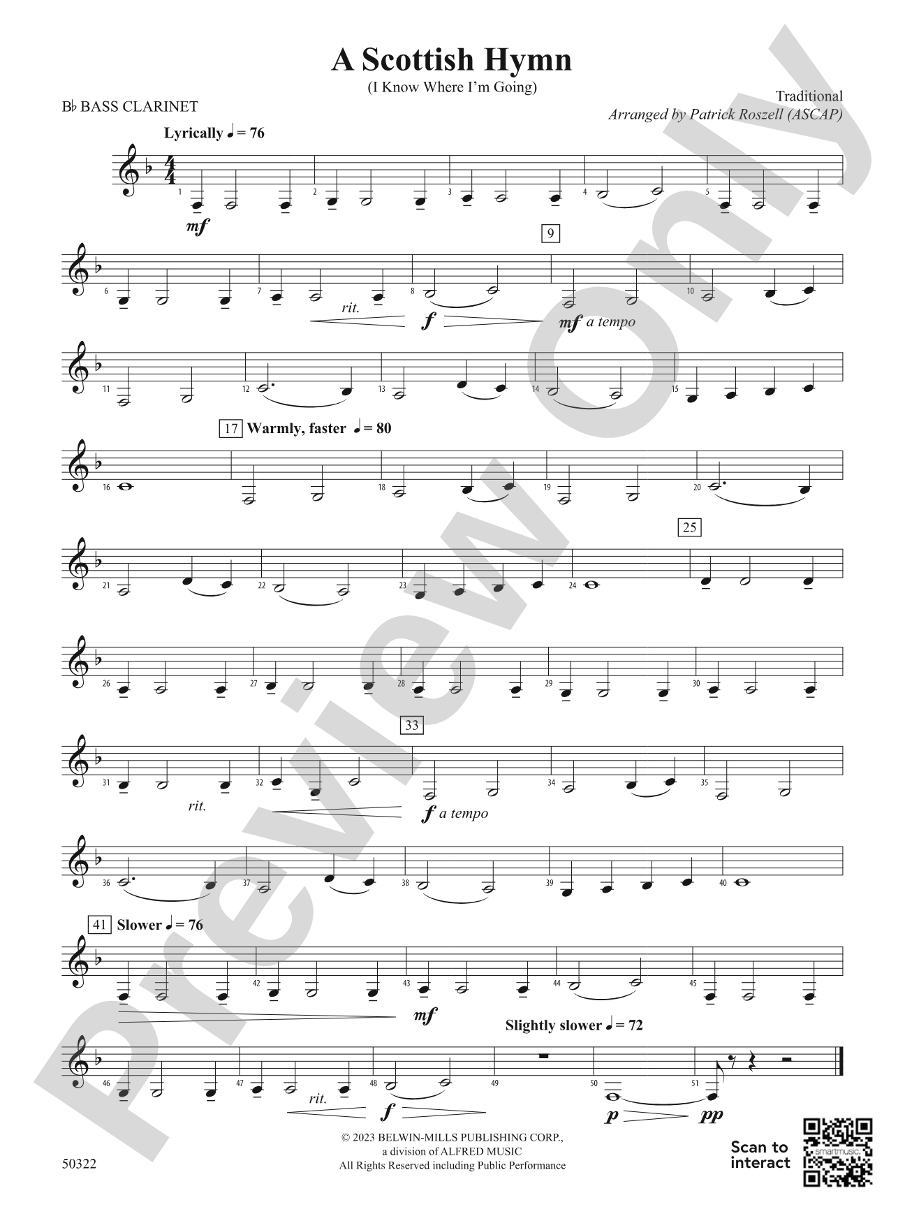 A Scottish Hymn: B-flat Bass Clarinet