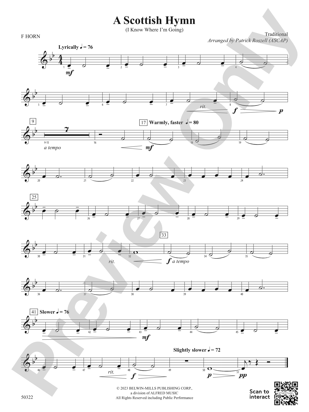 A Scottish Hymn: 1st F Horn