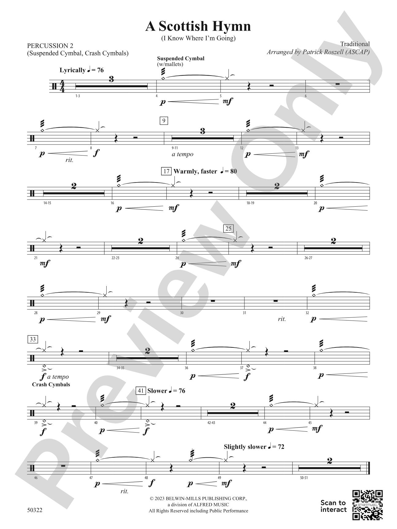 A Scottish Hymn: 2nd Percussion