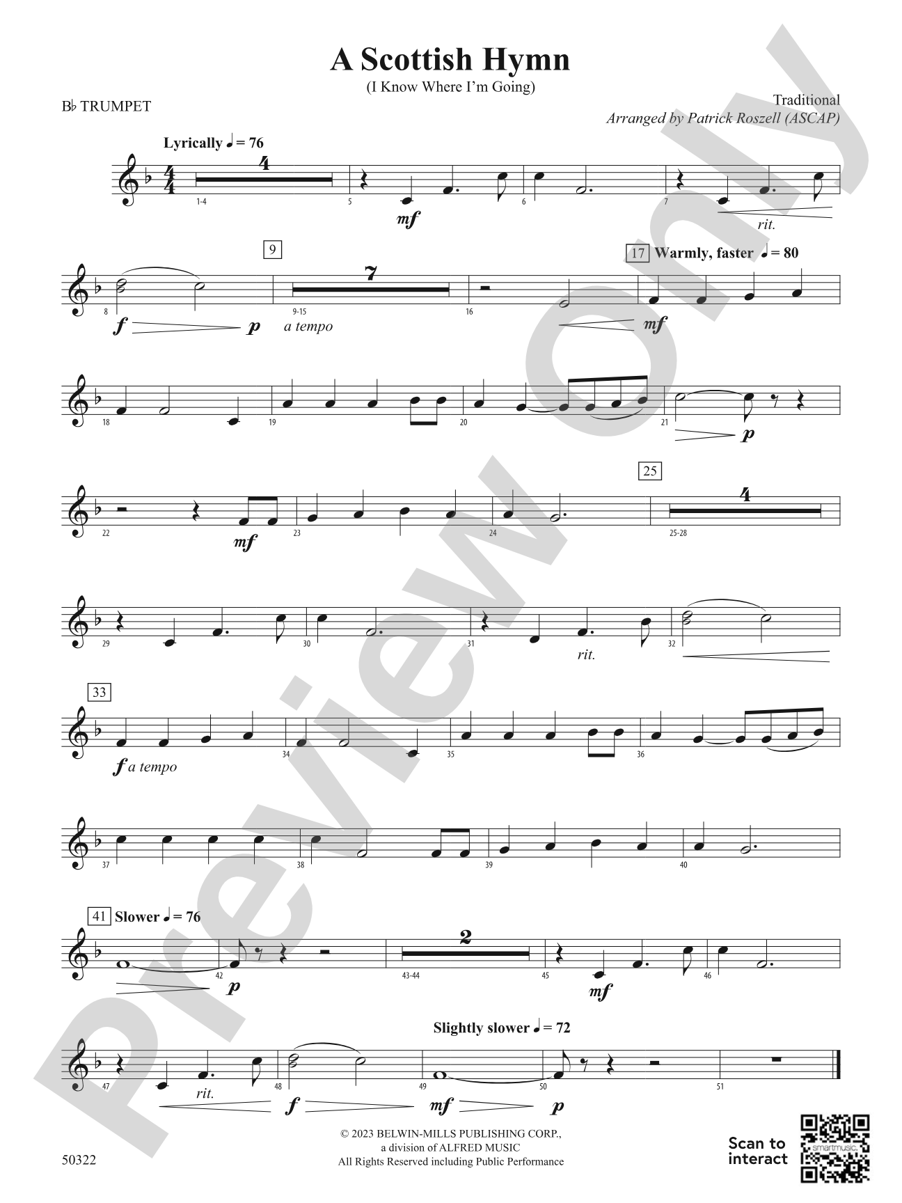 A Scottish Hymn: 1st B-flat Trumpet