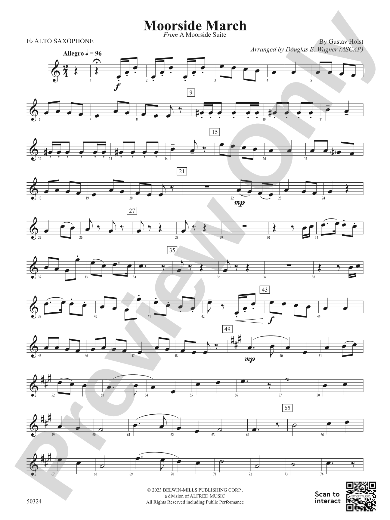 Moorside March: E-flat Alto Saxophone
