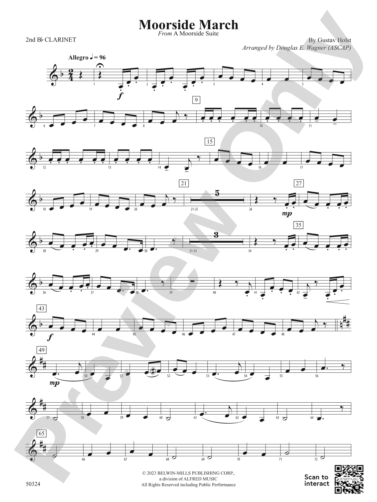 Moorside March: 2nd B-flat Clarinet