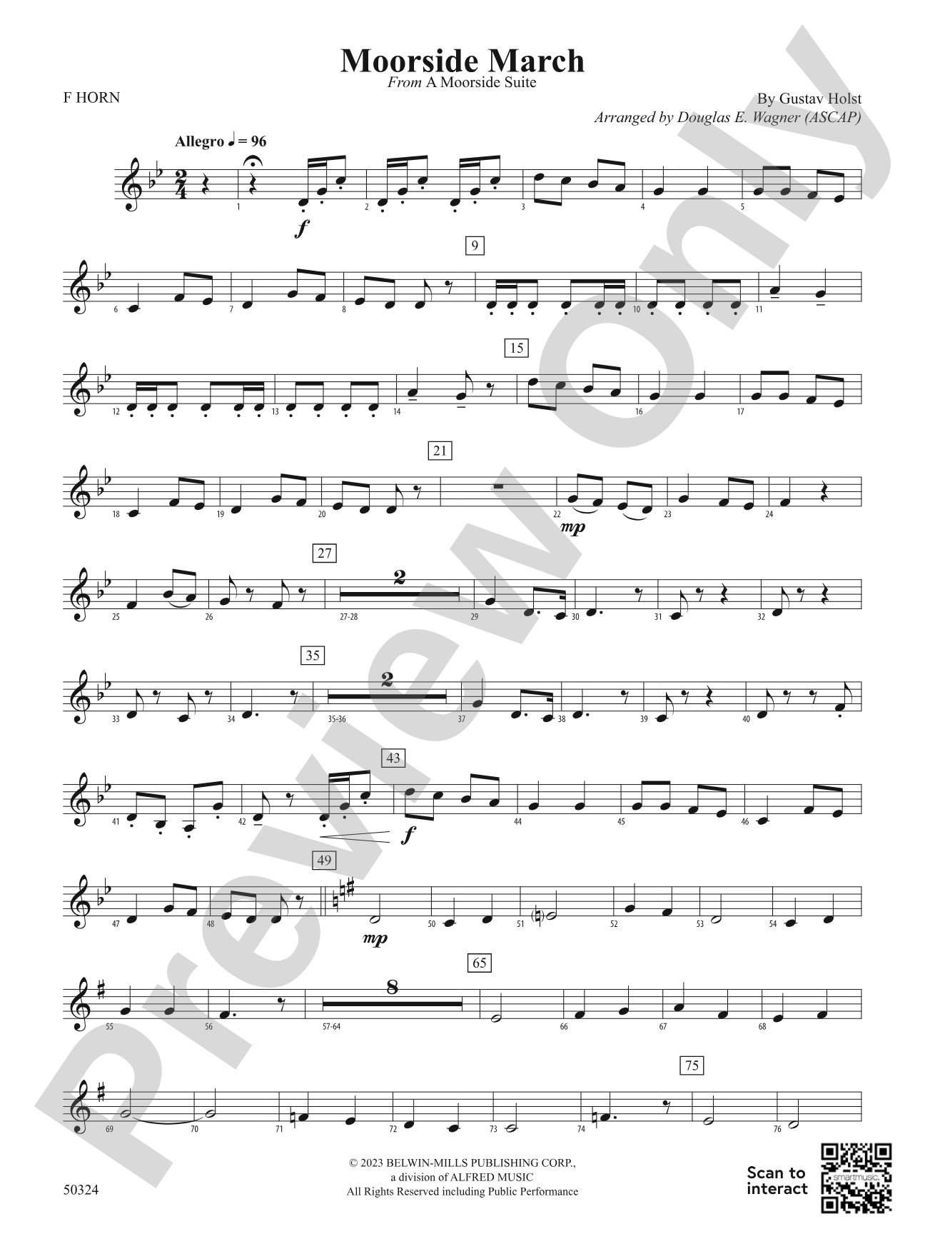 Moorside March: 1st F Horn