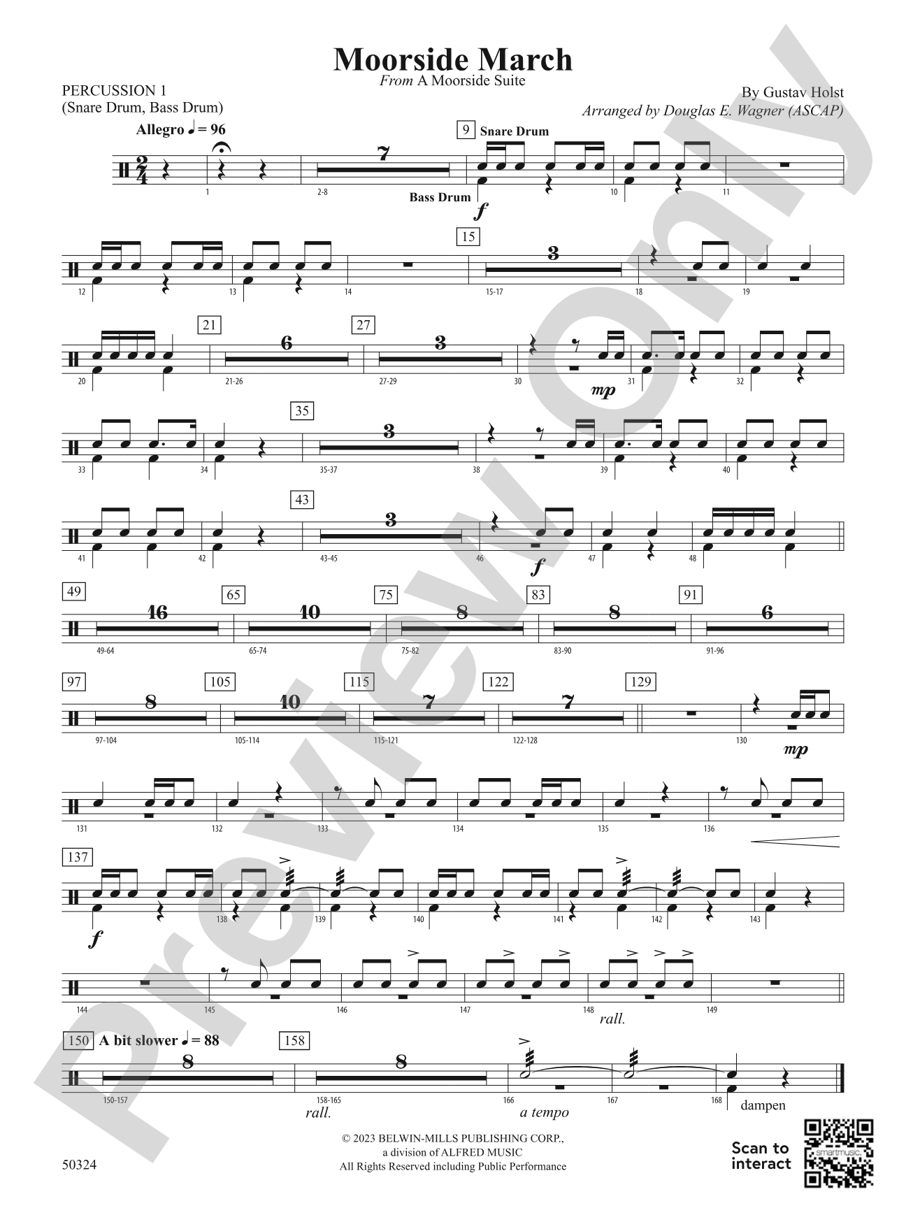 Moorside March: 1st Percussion