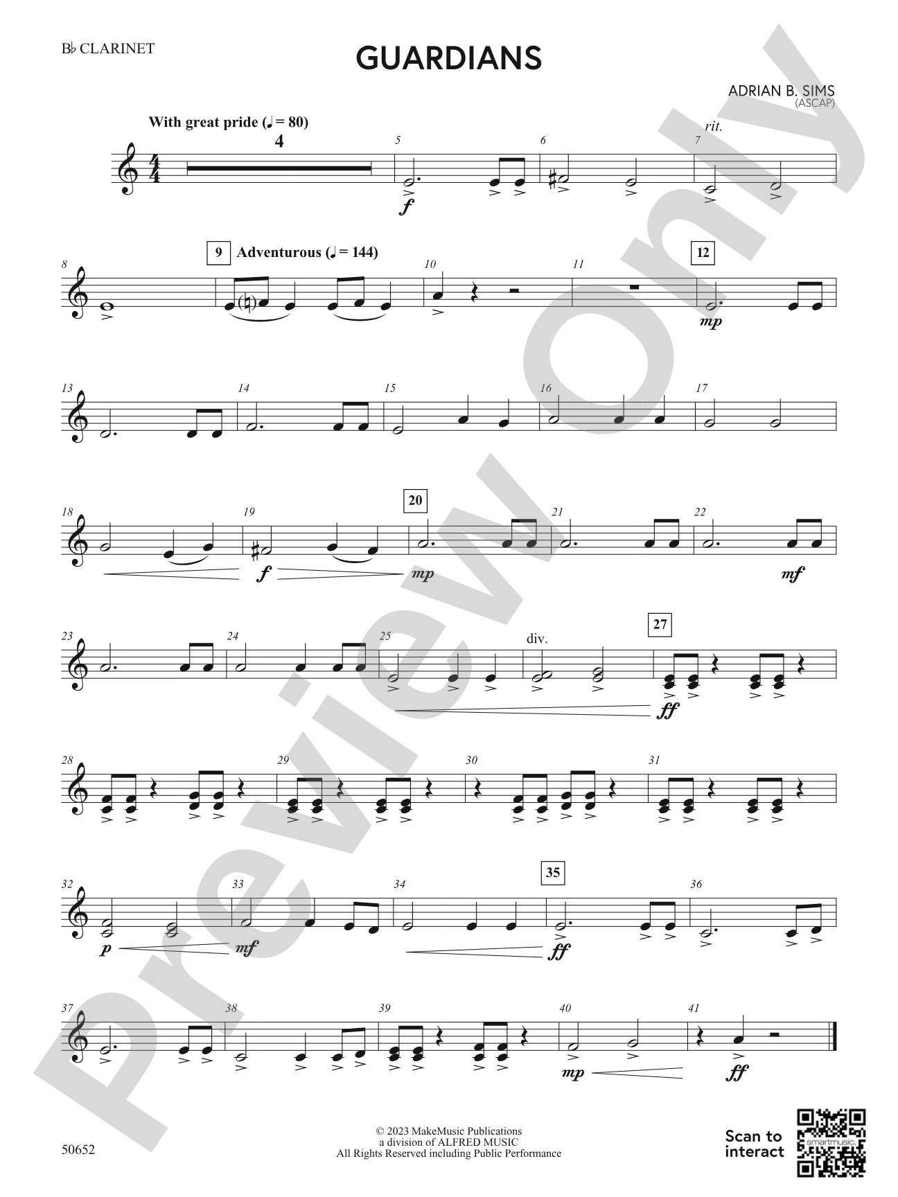 Guardians: 1st B-flat Clarinet
