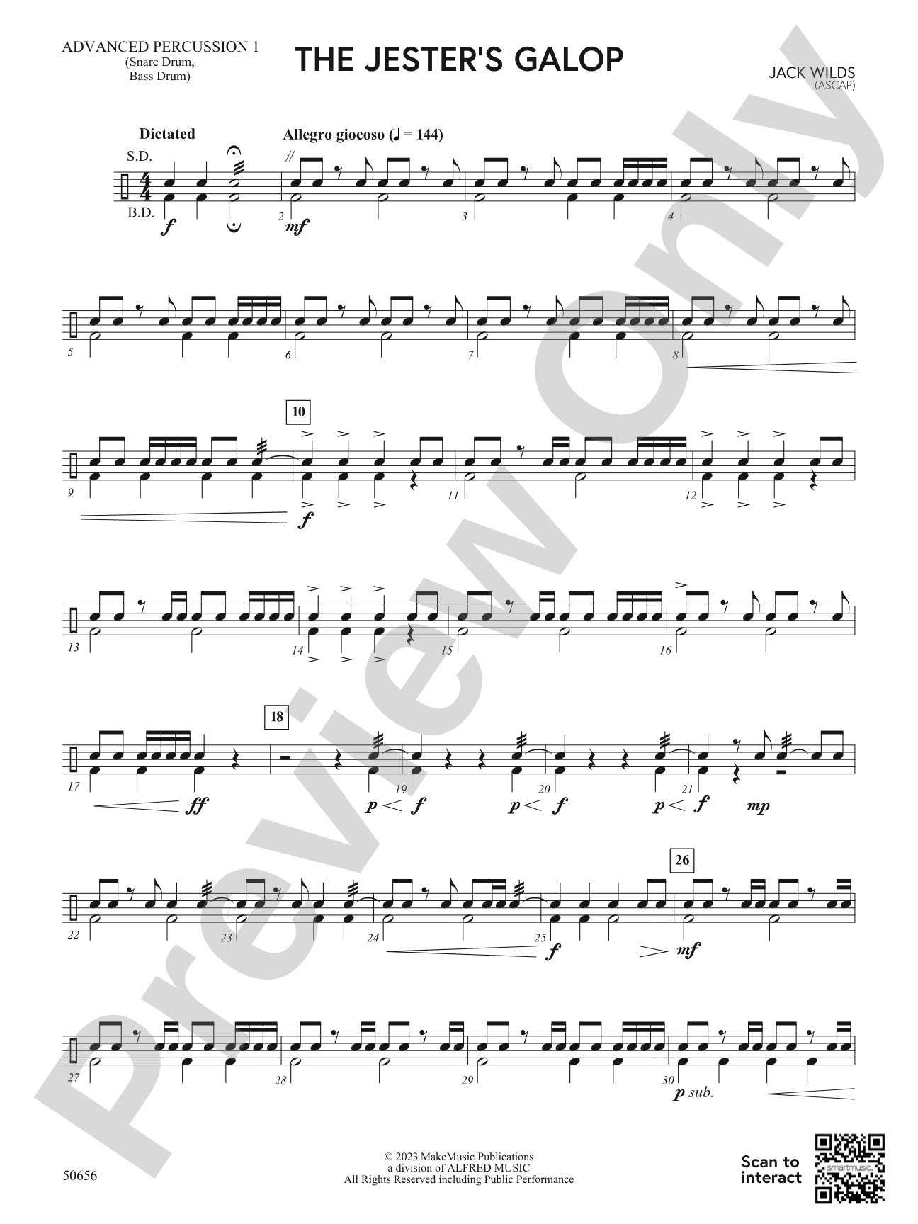 The Jester's Galop: Advanced Percussion 1