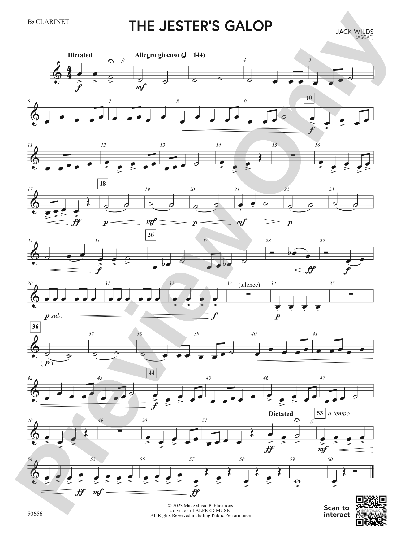 The Jester's Galop: 1st B-flat Clarinet