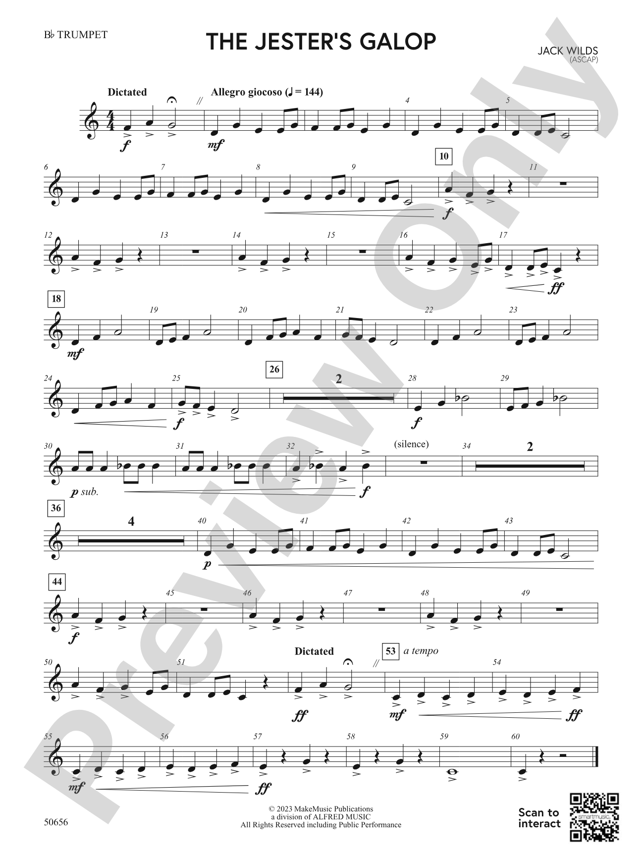 The Jester's Galop: 1st B-flat Trumpet