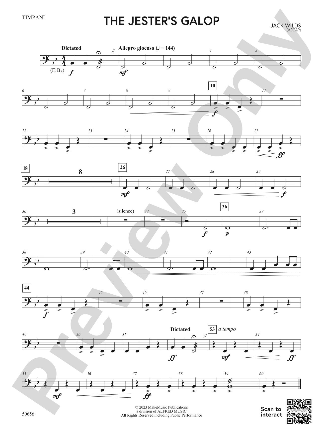 The Jester's Galop: Timpani
