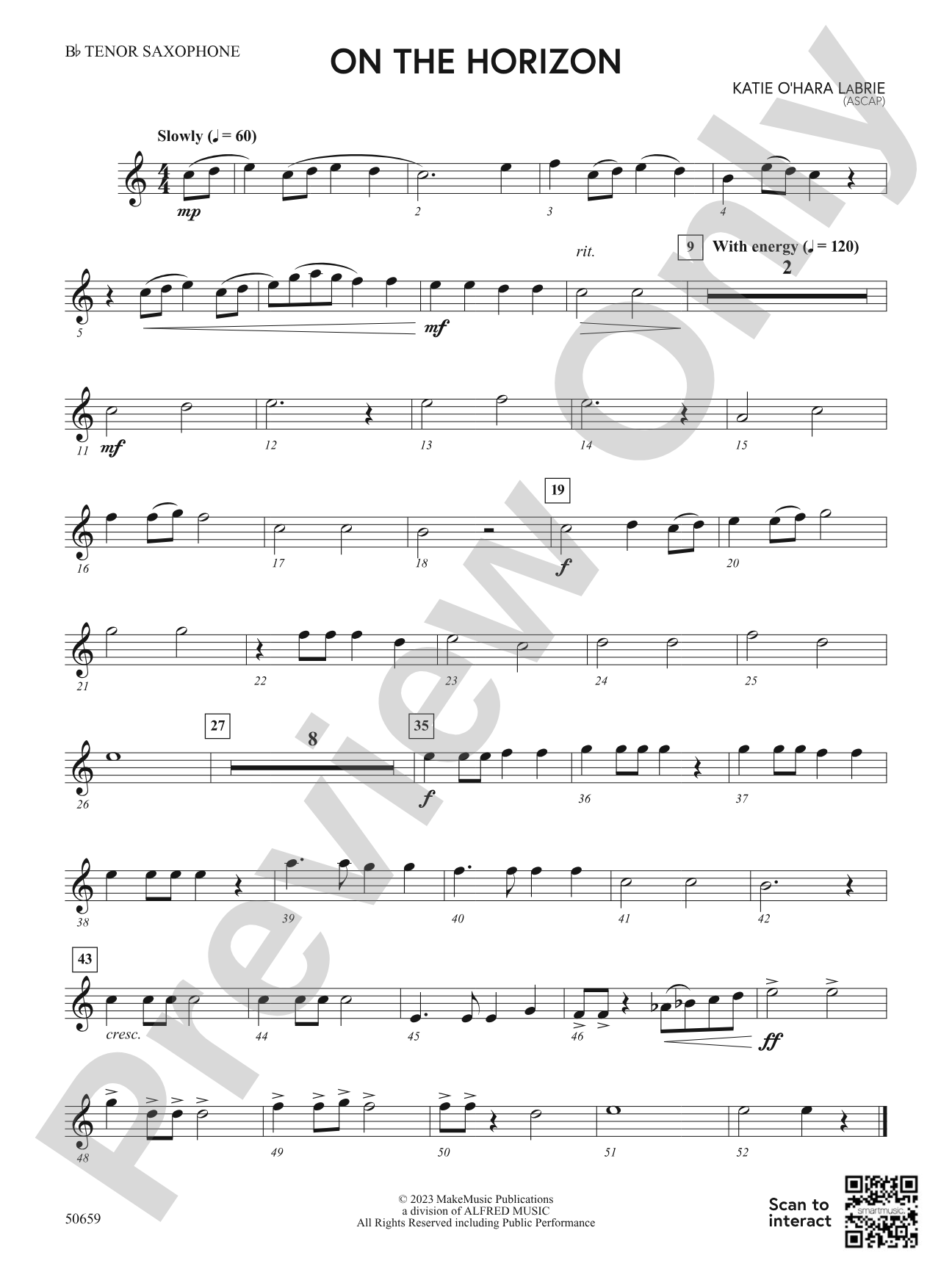 On the Horizon: B-flat Tenor Saxophone