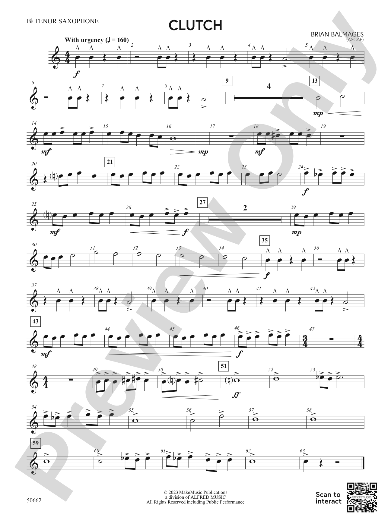 Clutch: B-flat Tenor Saxophone