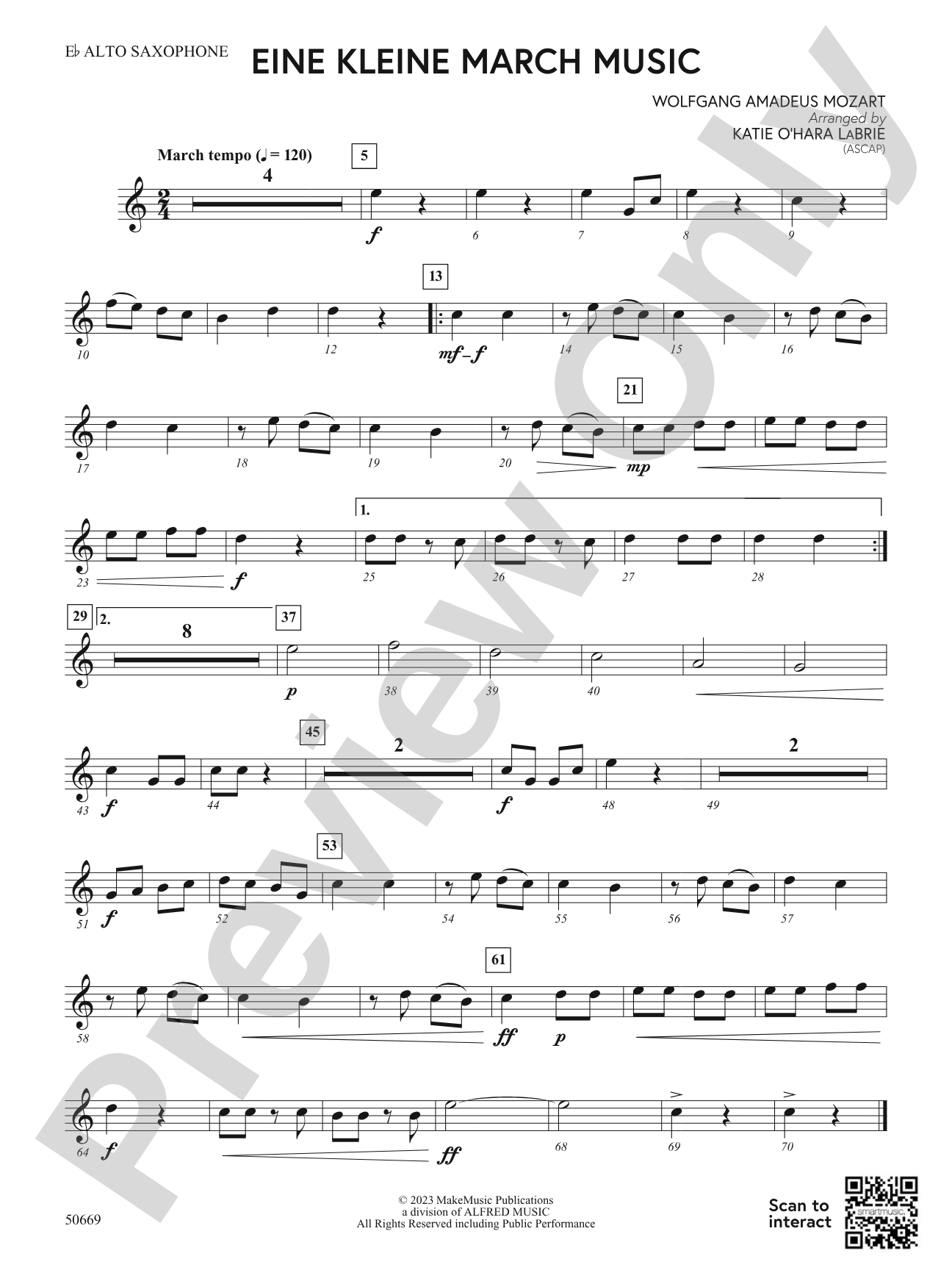 Eine Kleine March Music: E-flat Alto Saxophone