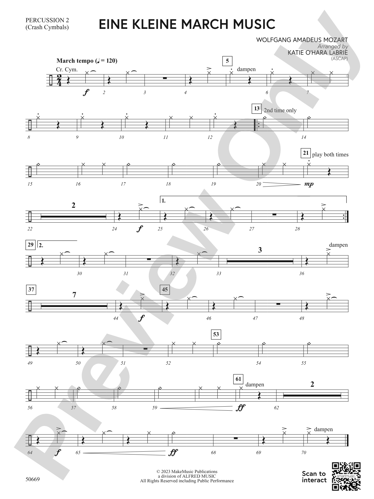 Eine Kleine March Music: 2nd Percussion