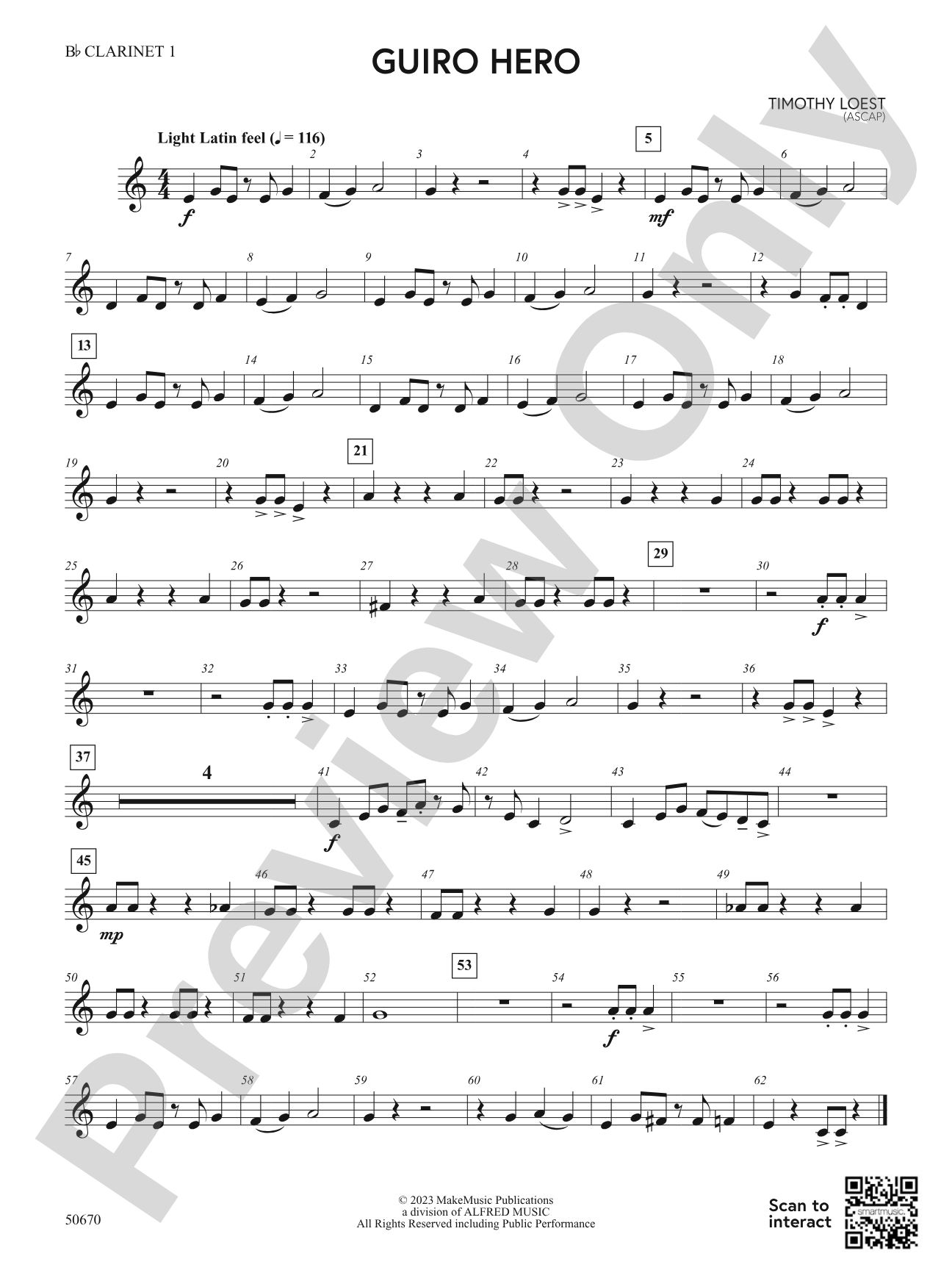 Guiro Hero: 1st B-flat Clarinet