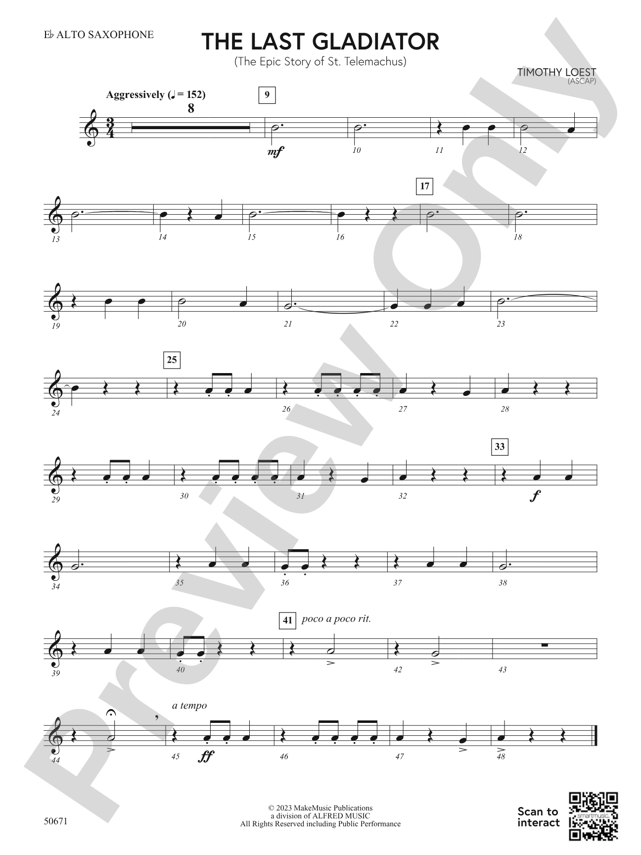 The Last Gladiator: E-flat Alto Saxophone