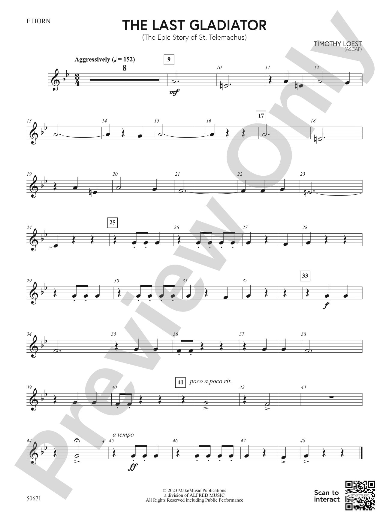 The Last Gladiator: 1st F Horn