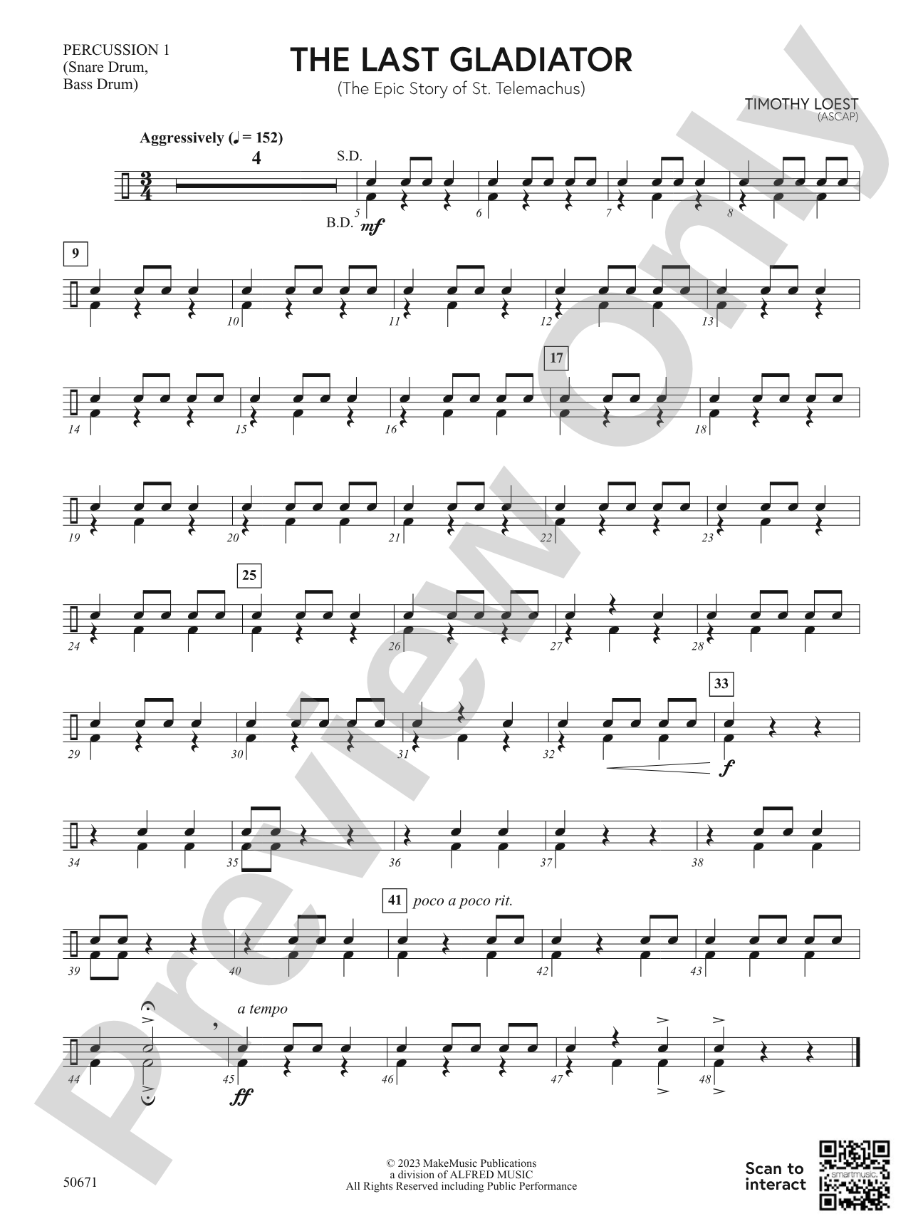 The Last Gladiator: 1st Percussion
