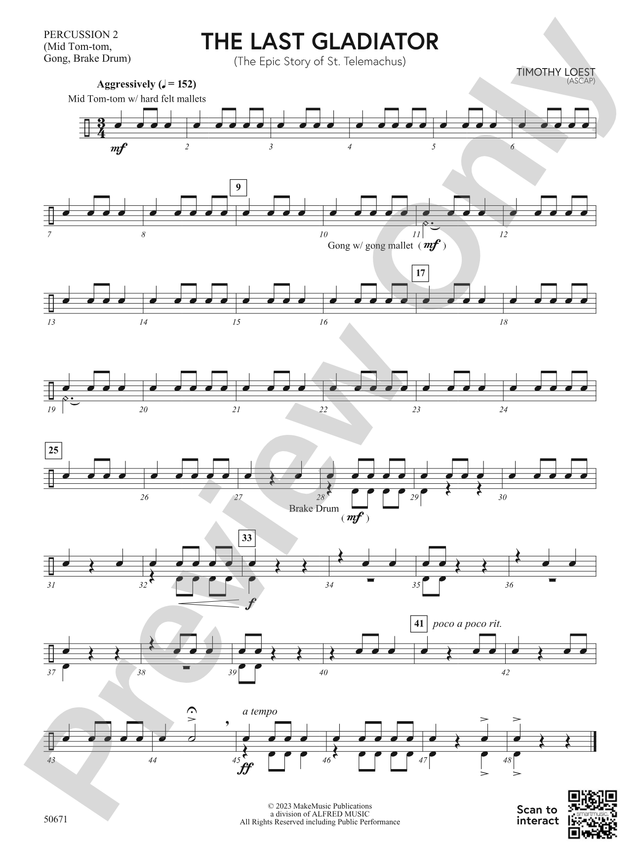 The Last Gladiator: 2nd Percussion