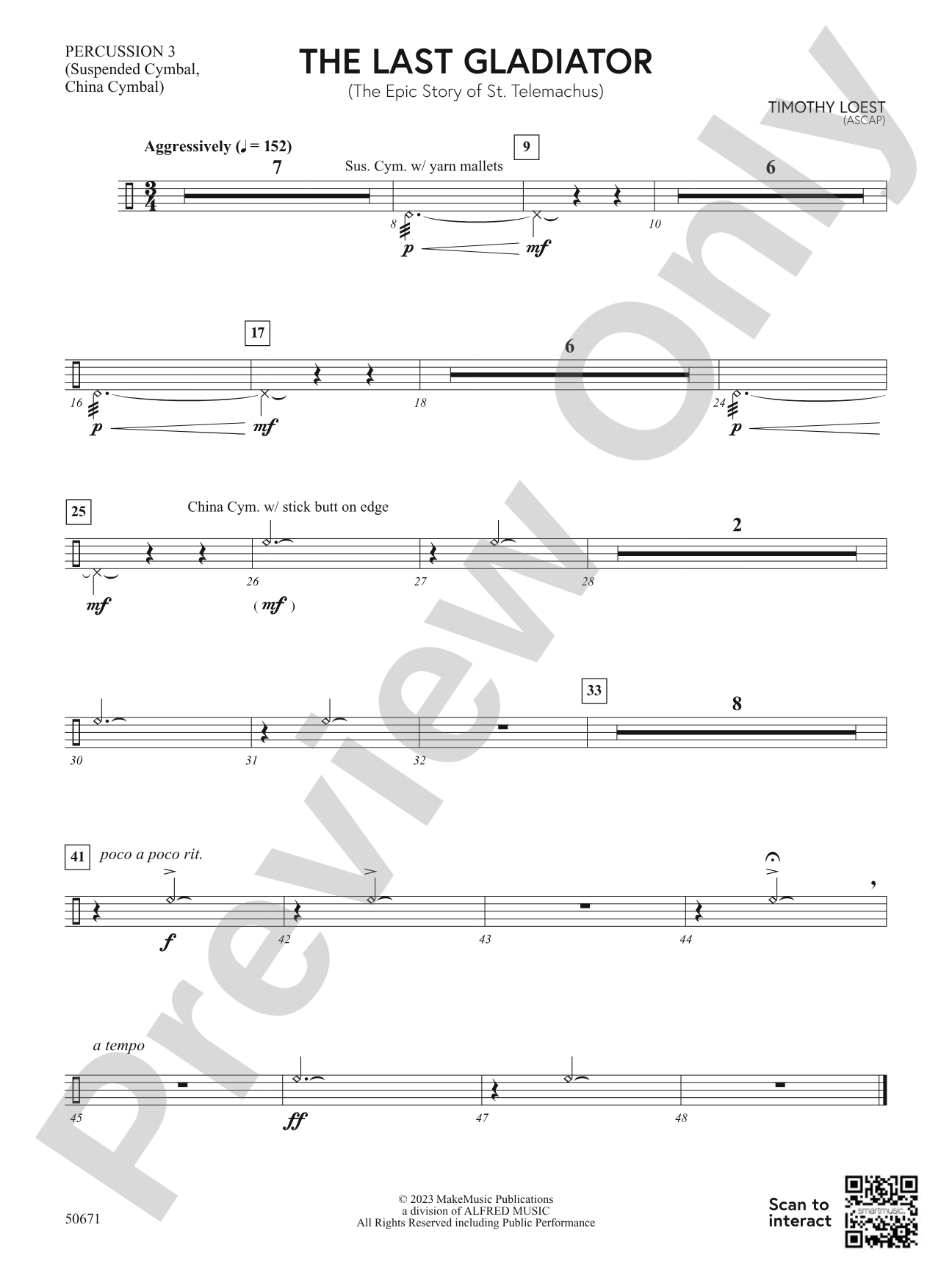 The Last Gladiator: 3rd Percussion