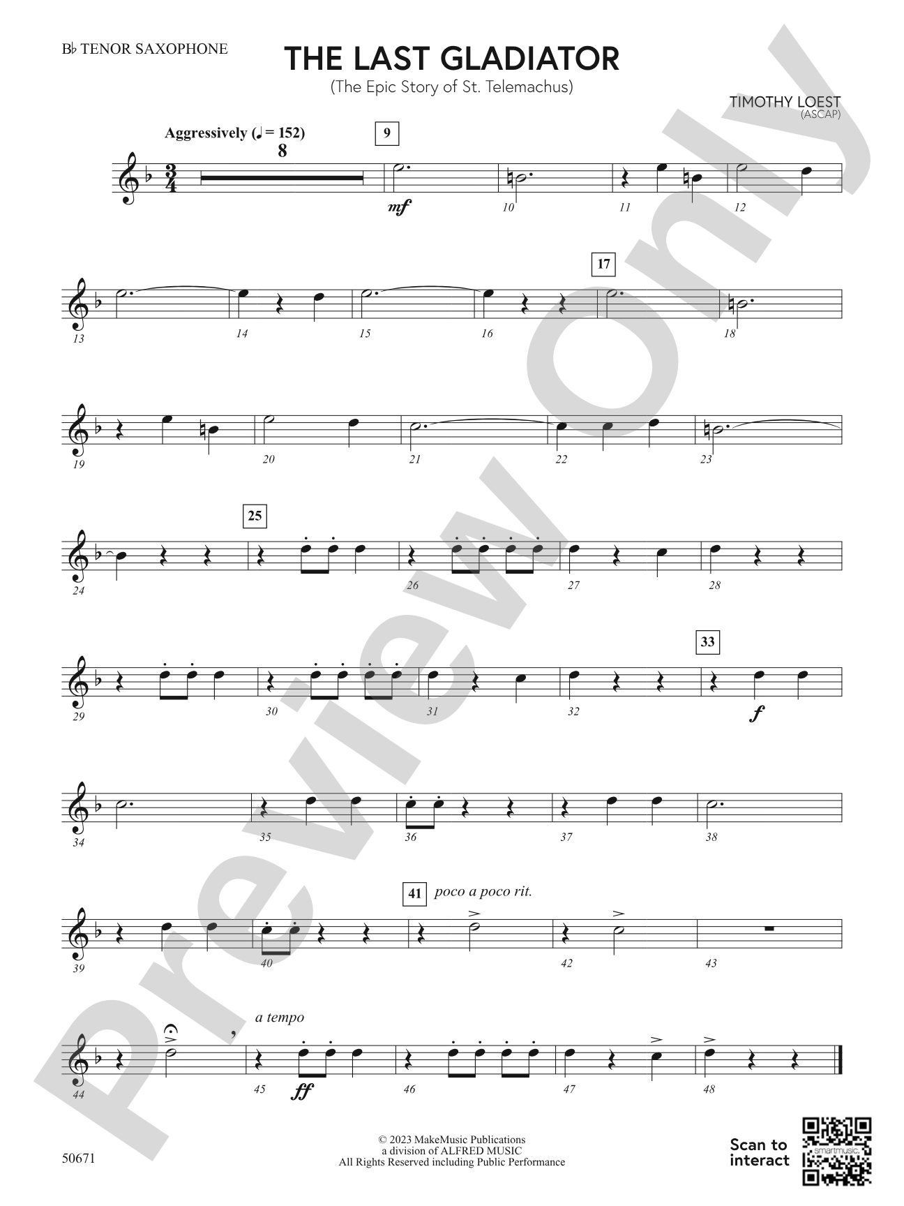 The Last Gladiator: B-flat Tenor Saxophone
