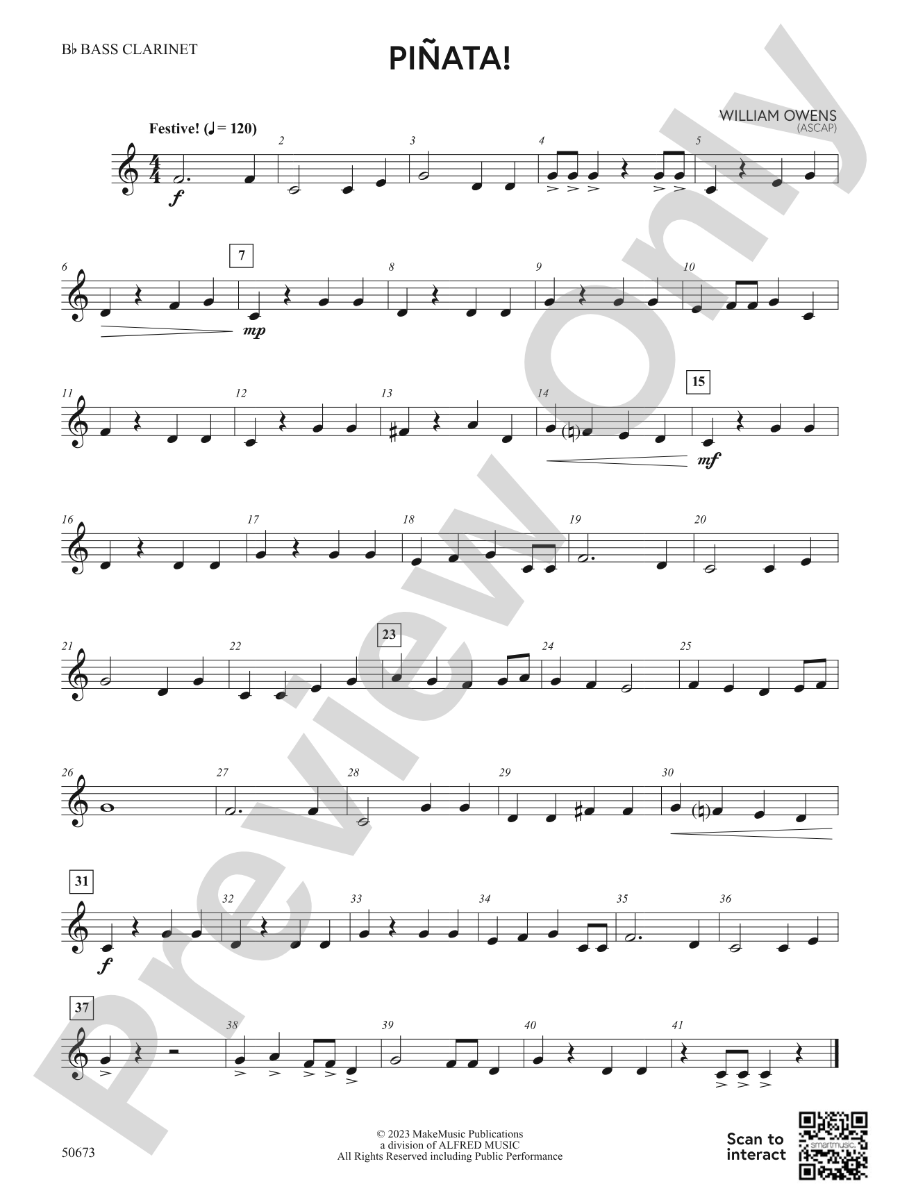 Piñata!: B-flat Bass Clarinet
