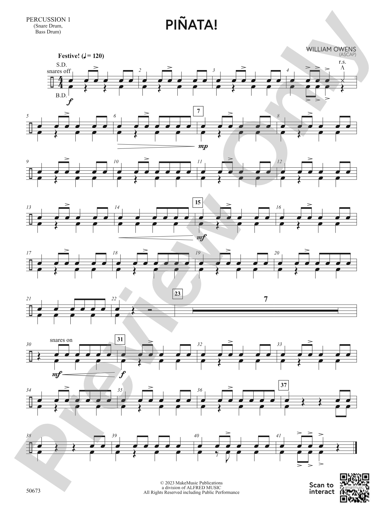 Piñata!: 1st Percussion