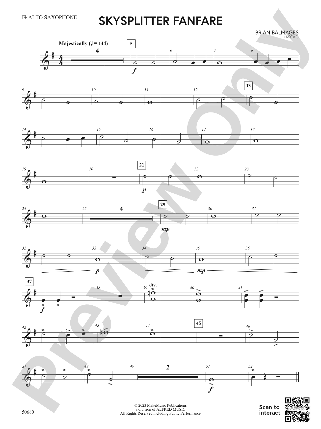 Skysplitter Fanfare: E-flat Alto Saxophone