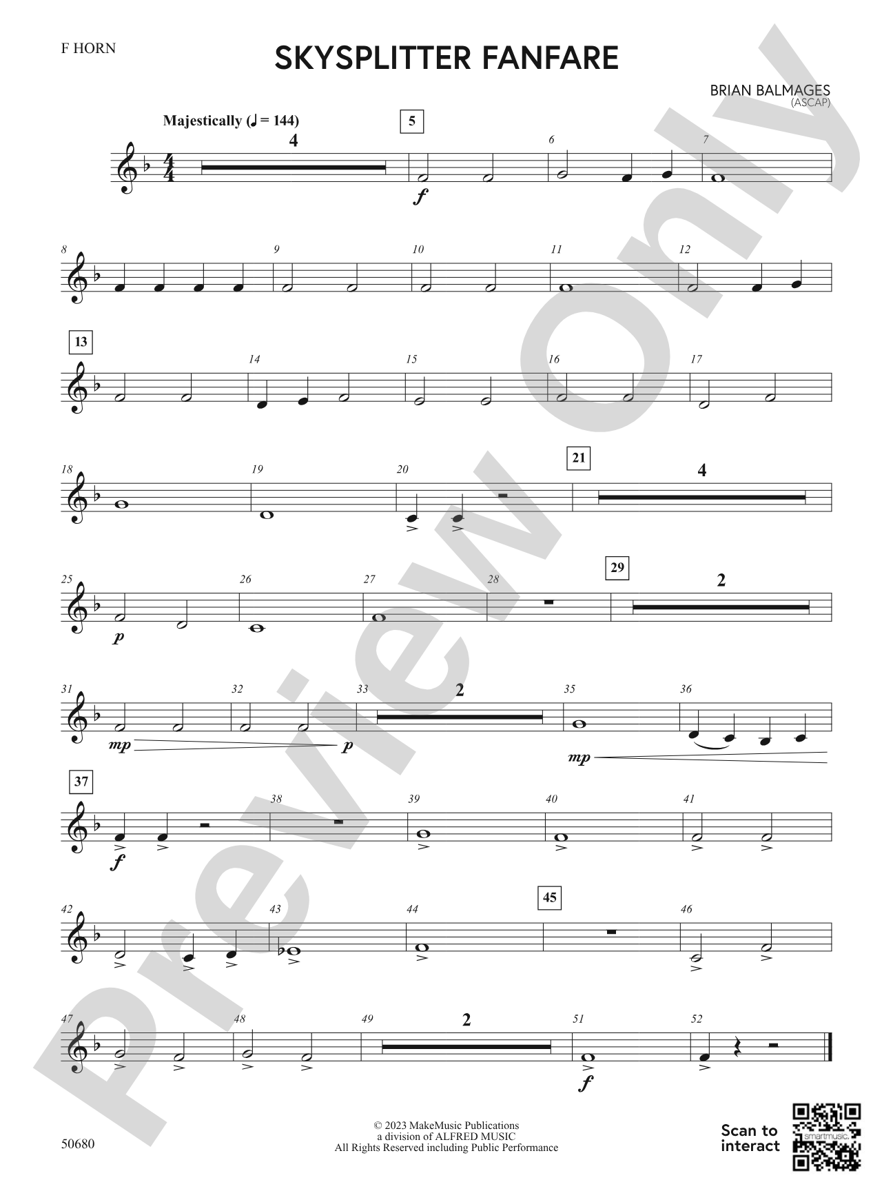 Skysplitter Fanfare: 1st F Horn
